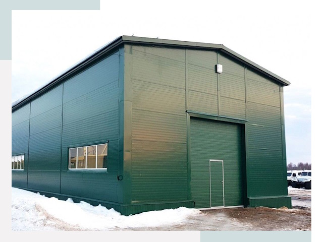 Двускатные ангары в Приморско-Ахтарске